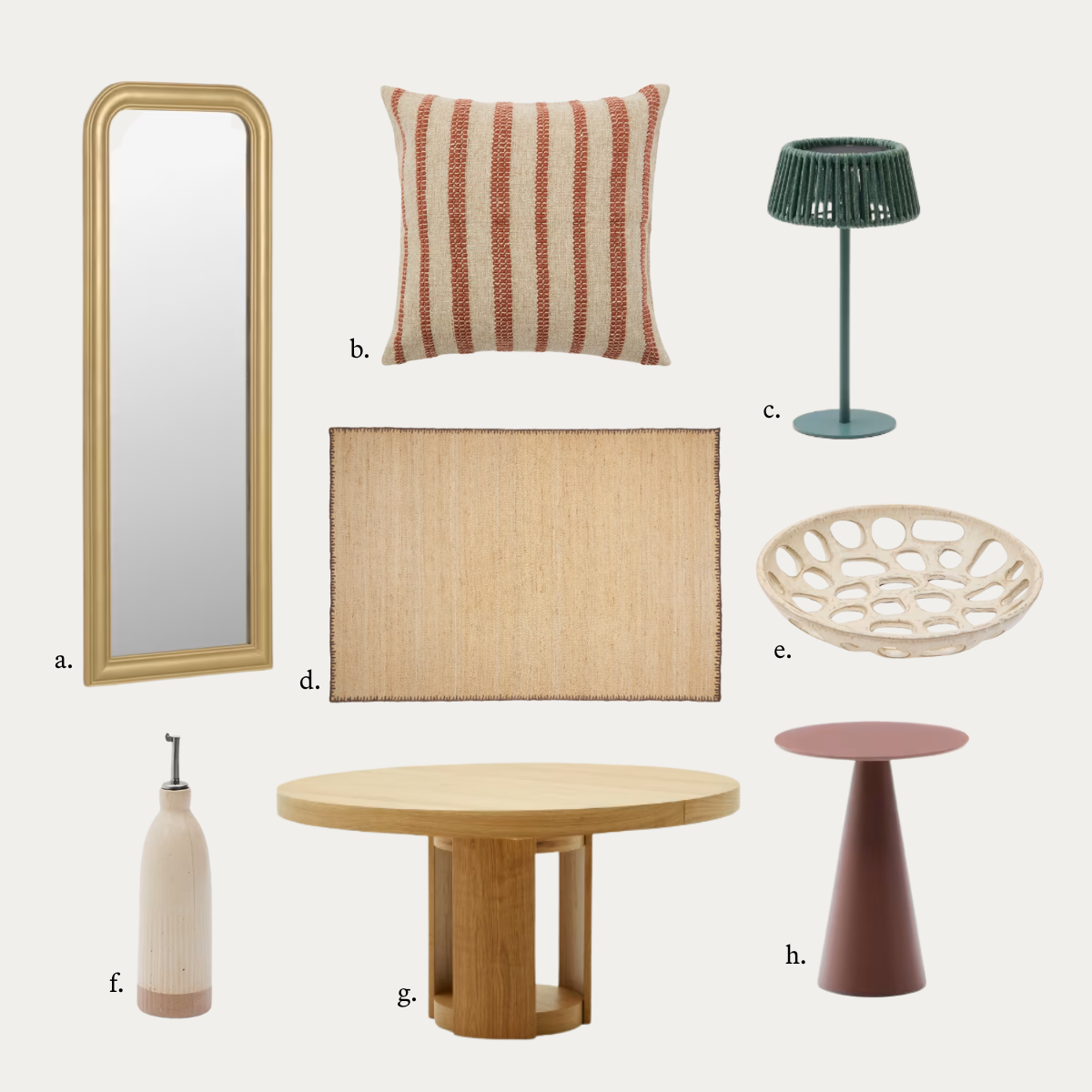 A collection of gifts for people who love the Mediterranean style